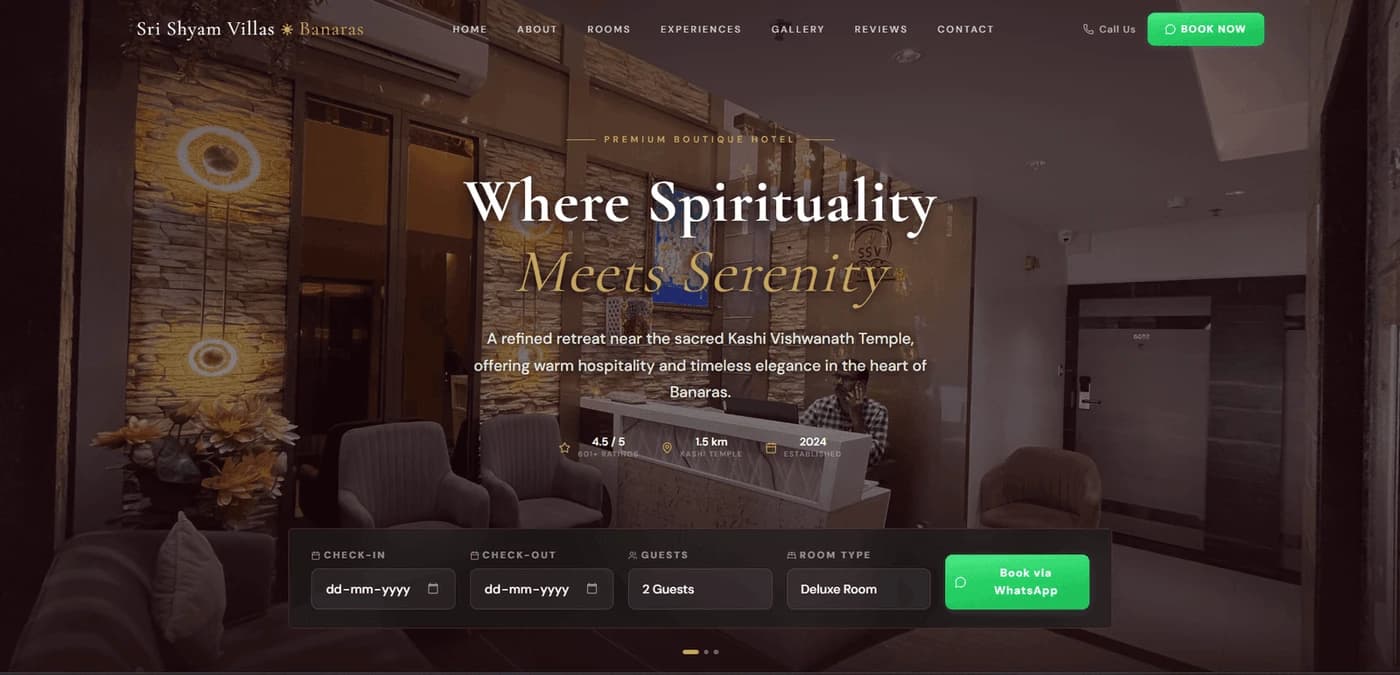 Sri Shyam Villas website by Digiocular