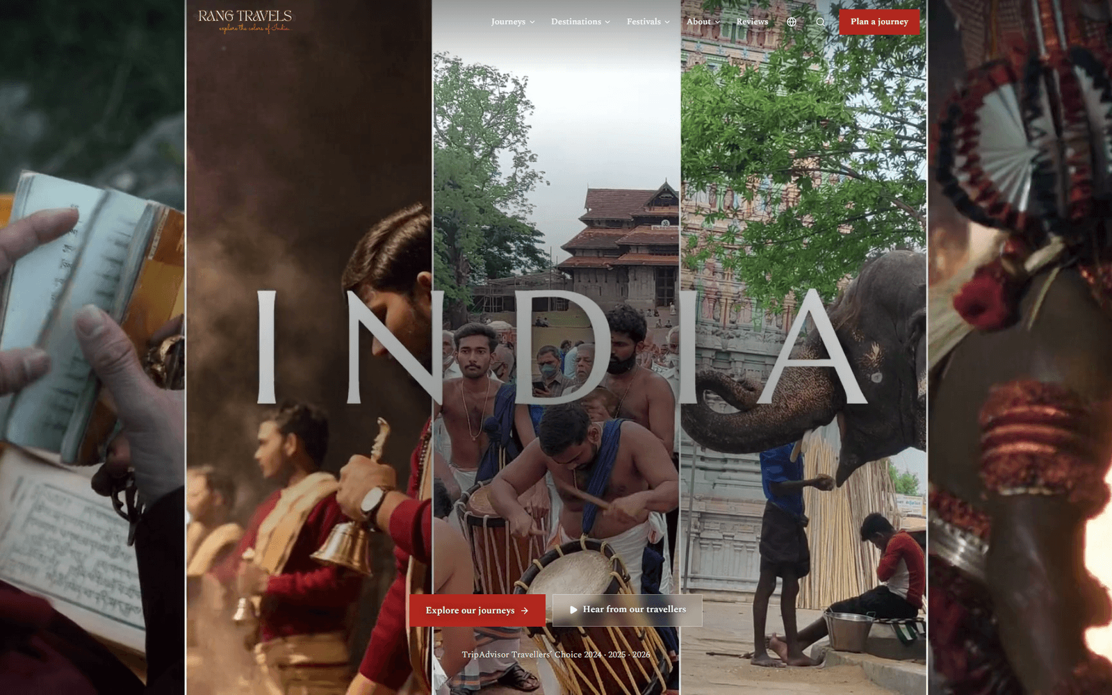The Rang Travels website