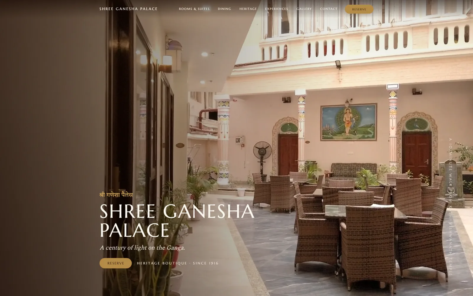 Shree Ganesha Palace website, designed and built by Digiocular