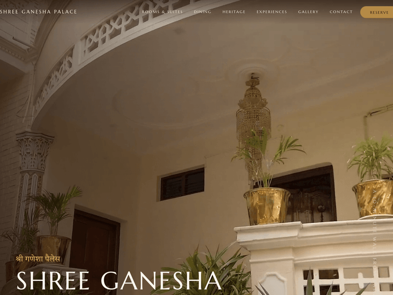 Shree Ganesha Palace — Shree Ganesha Palace — heritage hotel rebuild