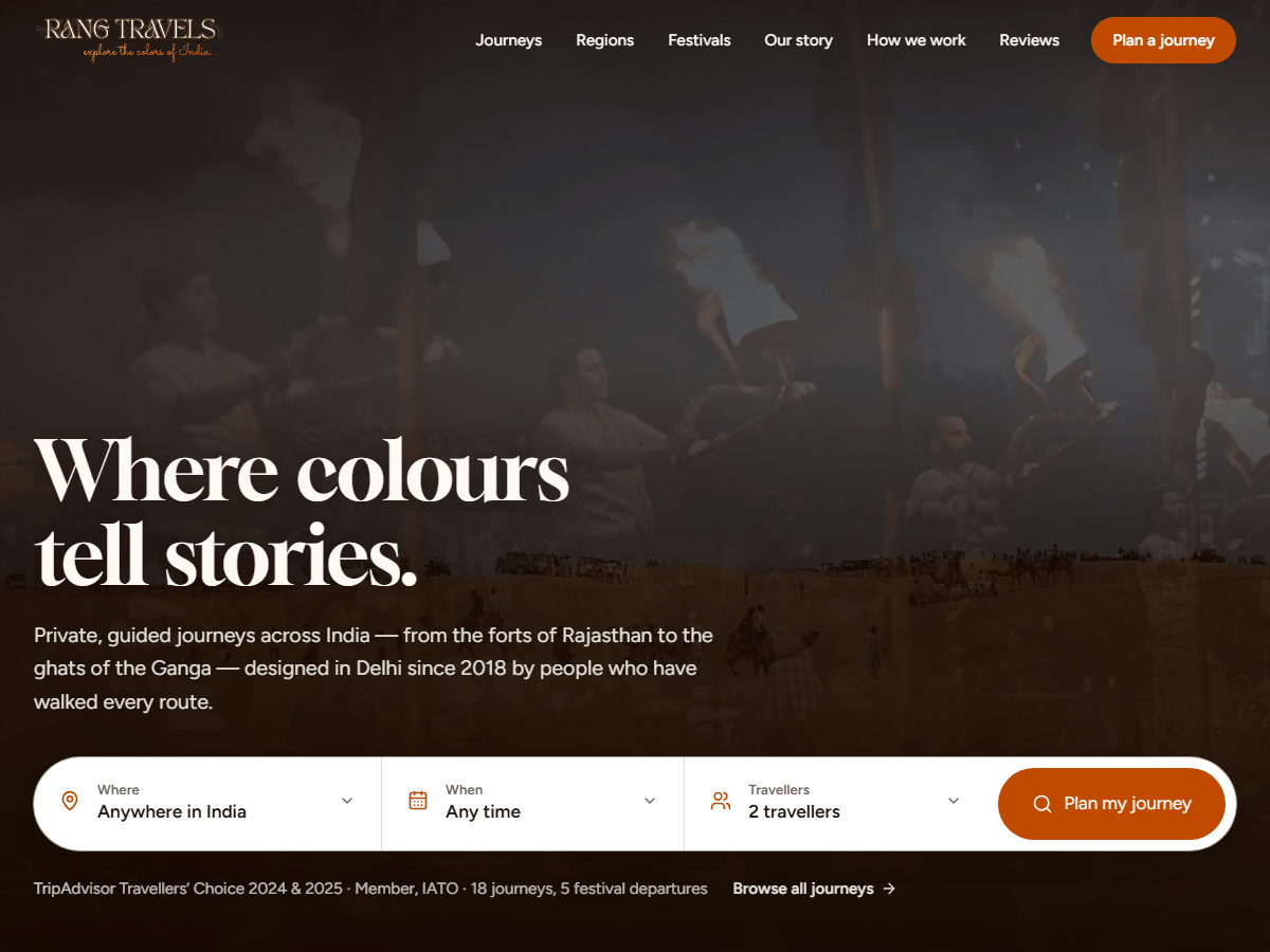Demo build — Travel agency site — first design direction (demo)